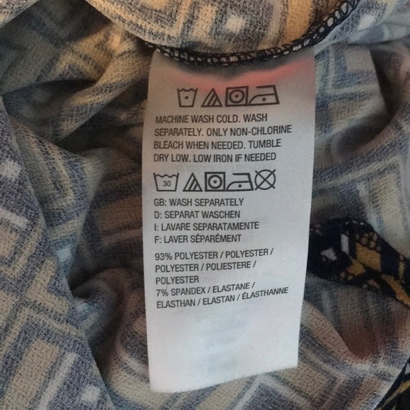 DENNIS BY DENNIS BASSO XS GOLD & BLUE BLOUSE - Picture 5 of 5